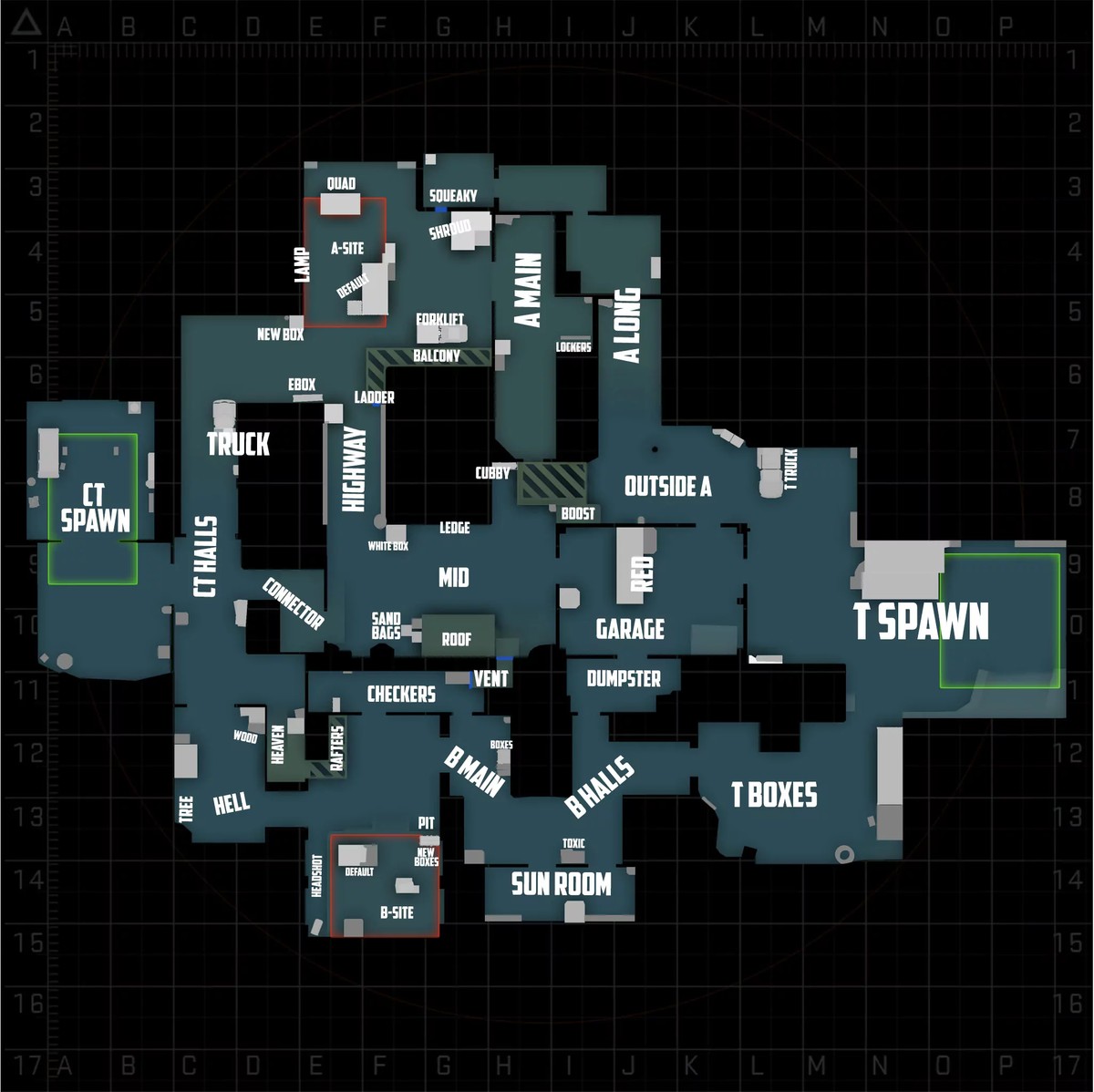 Mapa Cache CS2 - imagem do mapa Counter-Strike 2