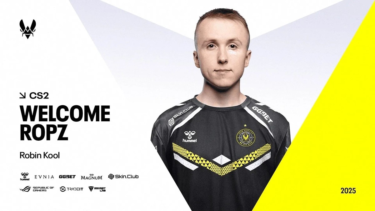 ropz, jogador da Team Vitality, em foto oficial do roster CS2 2026